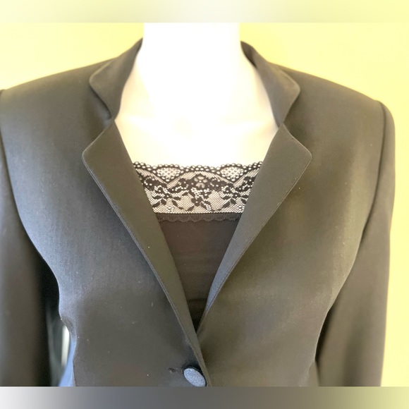 Soft and shiny fine wool blend blazer jacket & straight pants 2 Pc suit US 12 - Picture 5 of 16